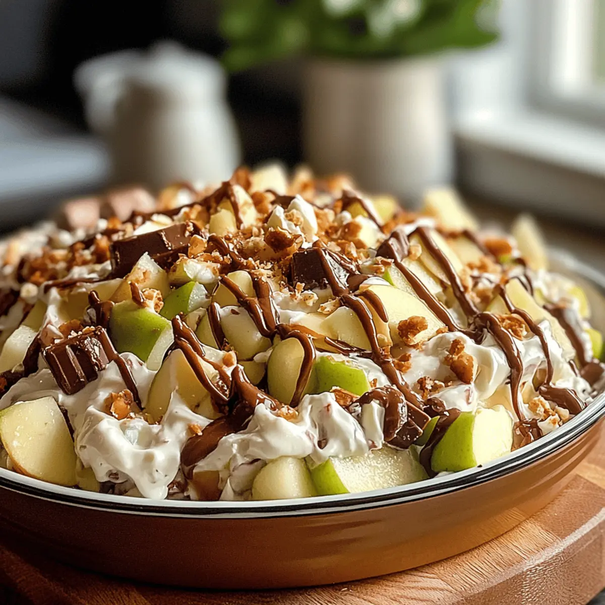 Creamy Snickers Apple Salad