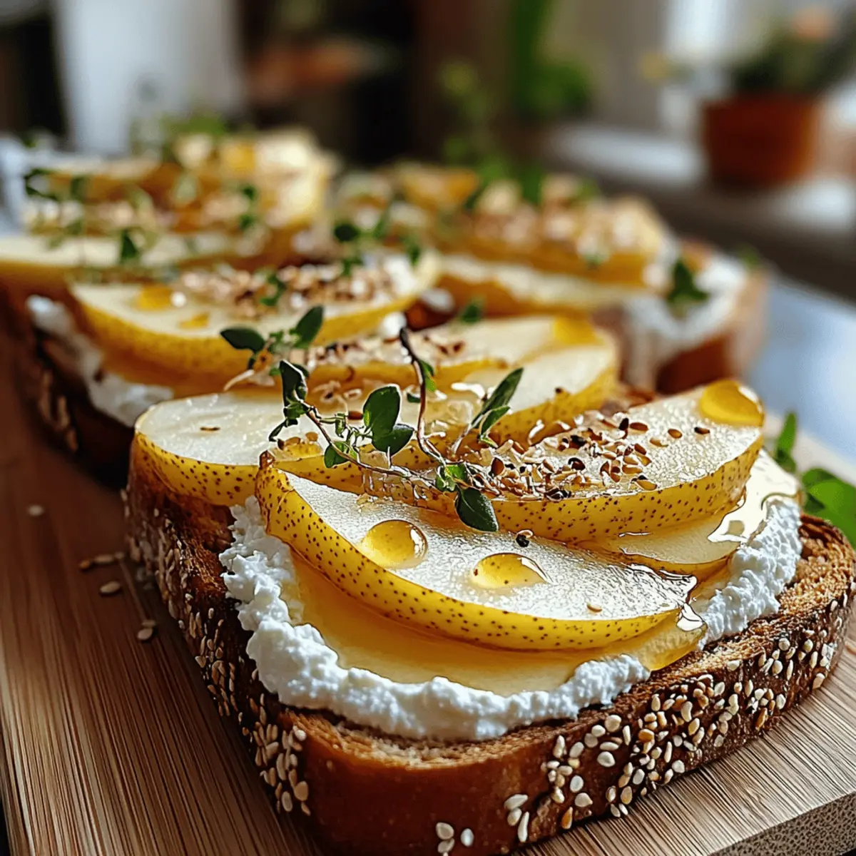 Delightful Pear & Honey Ricotta Toast
