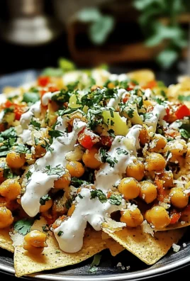 Indian Nachos with Curried Chickpeas and Cheese