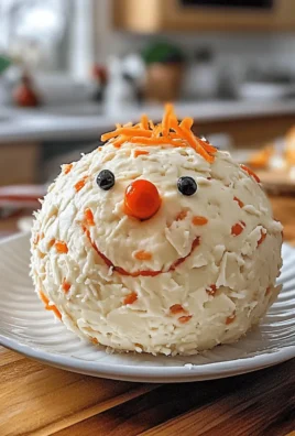 Easy Snowman Cheese Ball