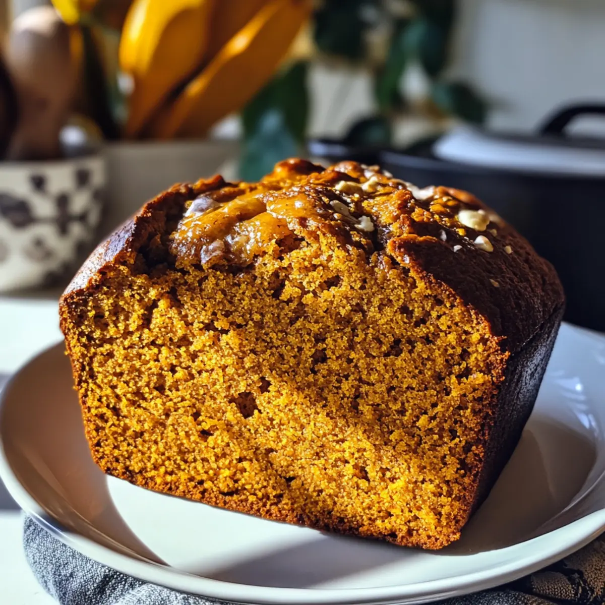 No-Knead Dutch Oven Pumpkin Bread