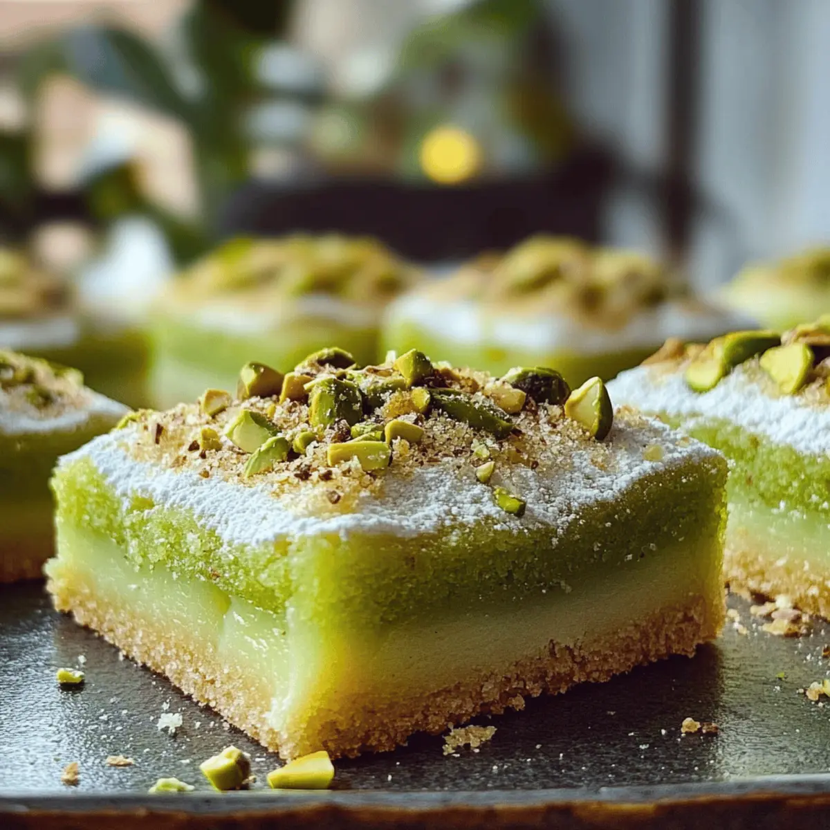 Pistachio Sugar Cookie Squares