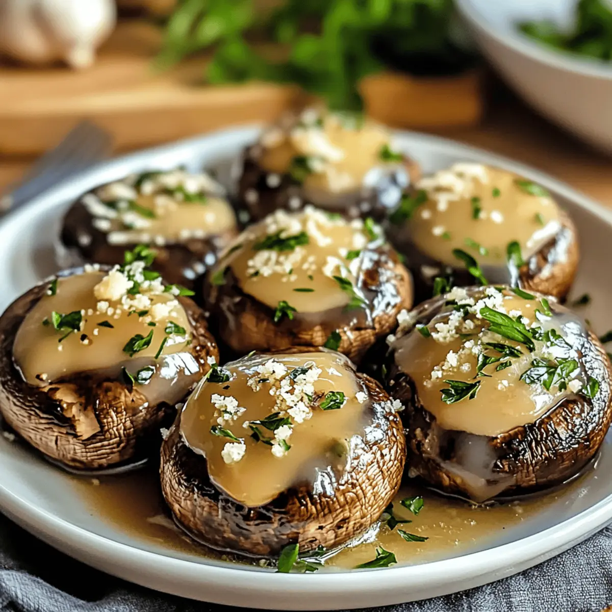 Crockpot Garlic Parmesan Mushrooms