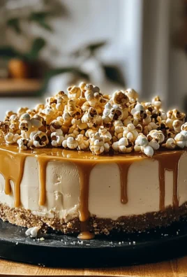 Salted Butterscotch Popcorn Cheesecake