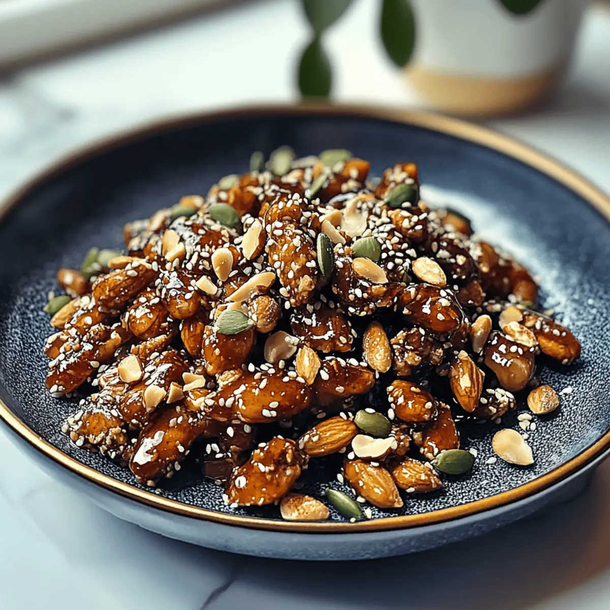 Sticky Miso Nuts and Seeds