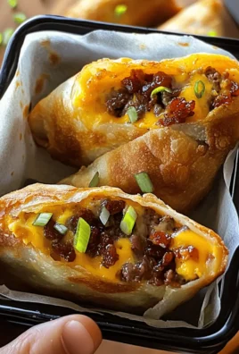 Bacon Jam Cheeseburger Egg Rolls