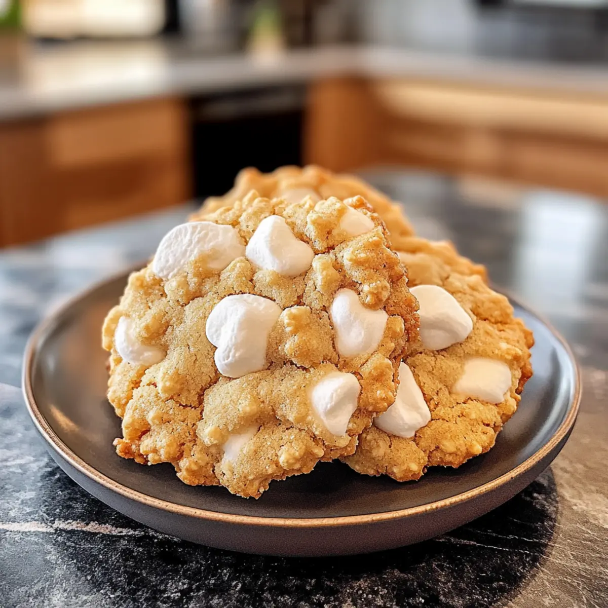 Marshmallow Crispy Cookies