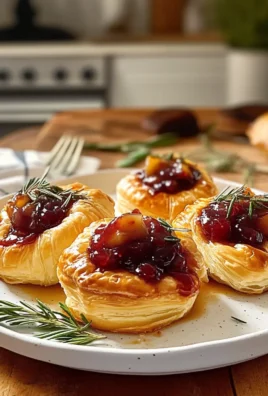 Baked Brie Puffs with Fruit Chutney