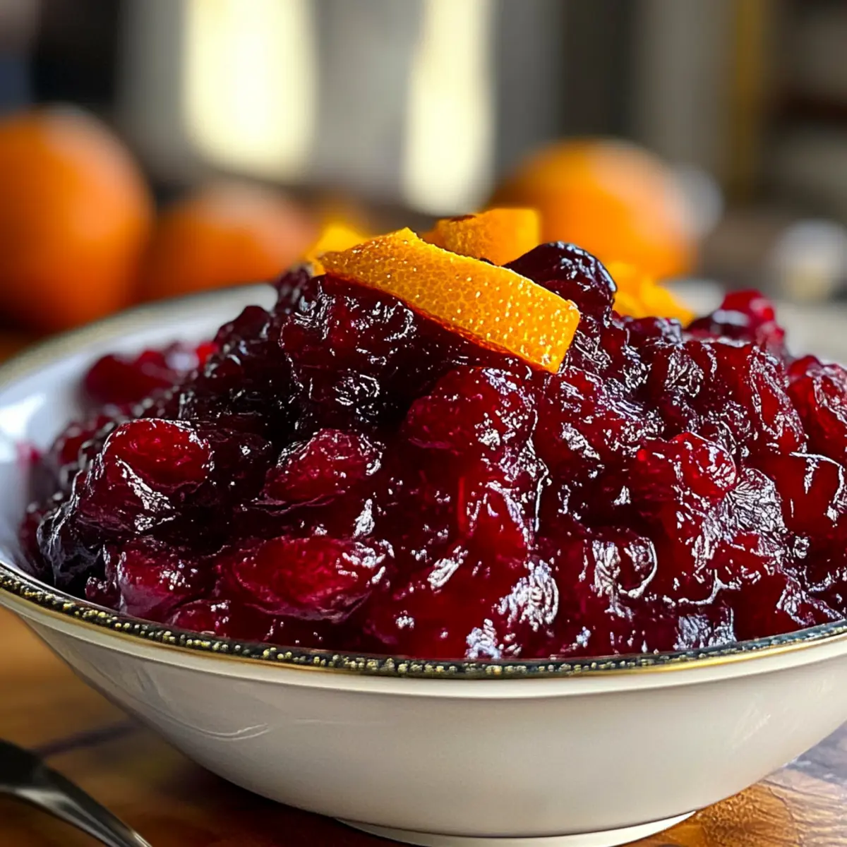 Homemade Cranberry Sauce with Orange Zest
