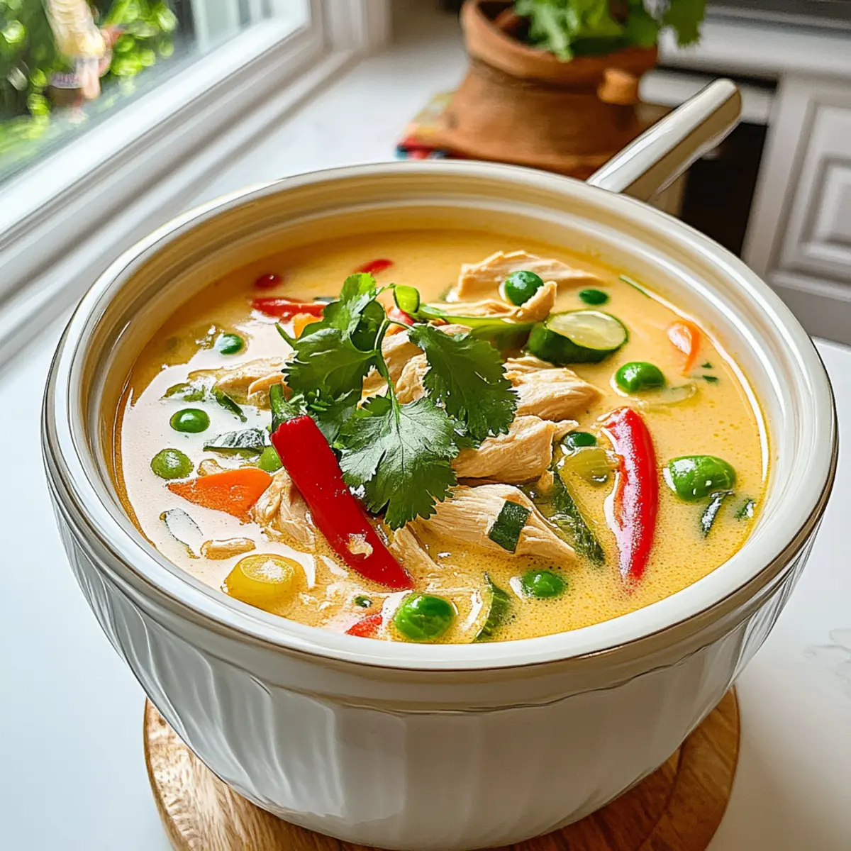 Crockpot Thai Coconut Chicken Soup