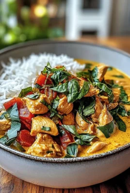 Crockpot Coconut Chicken Curry with Crispy Shallot Basil Oil