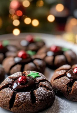 Chocolate Thumbprint Christmas Cookies