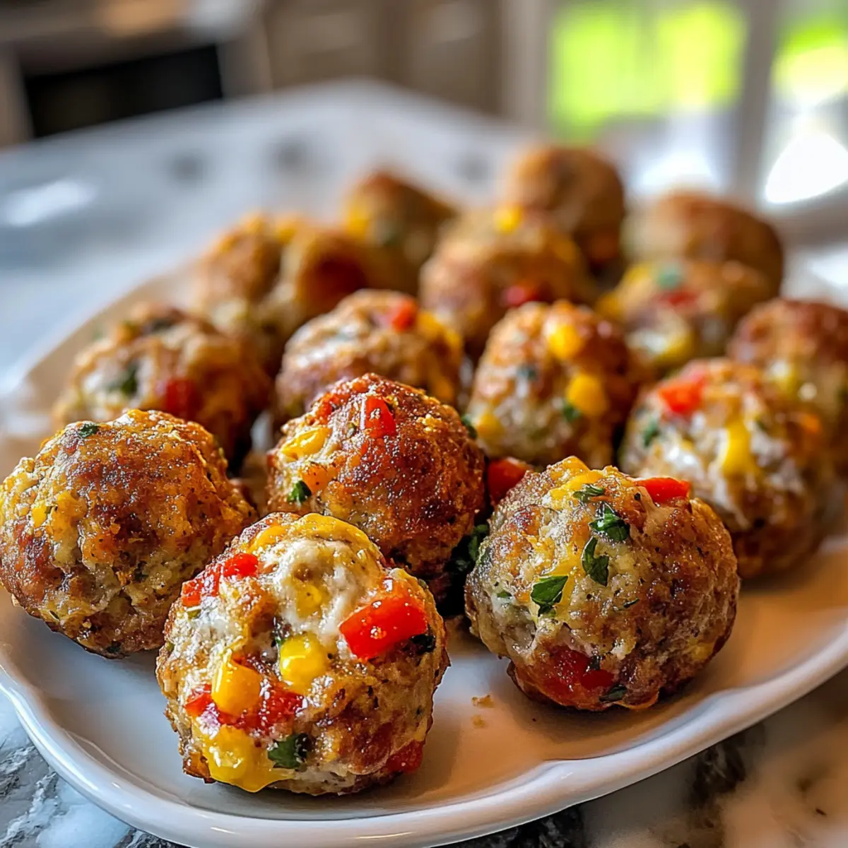 Spicy Rotel Cream Cheese Sausage Balls