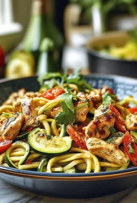 Greek Chicken Zucchini Noodles