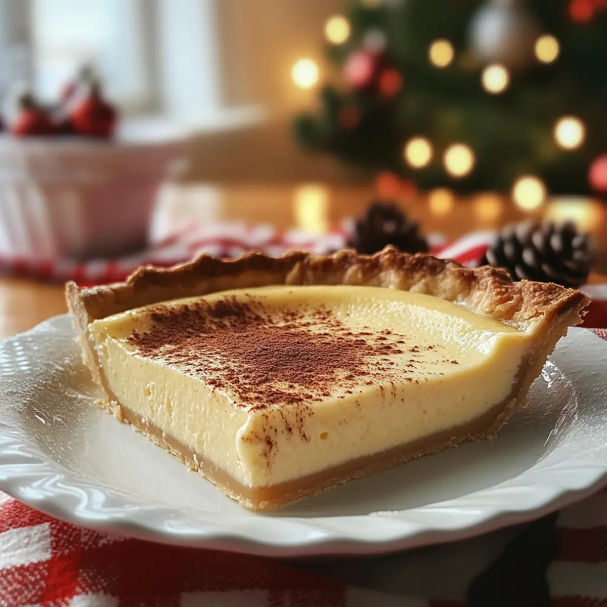Christmas Eve Cinnamon-Vanilla Custard Pie