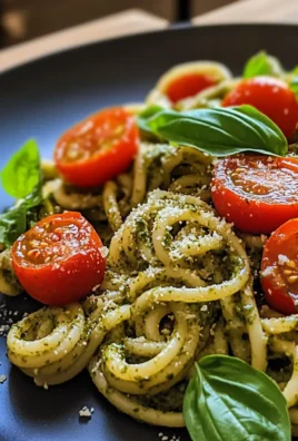 Pesto Pasta with Roasted Tomatoes