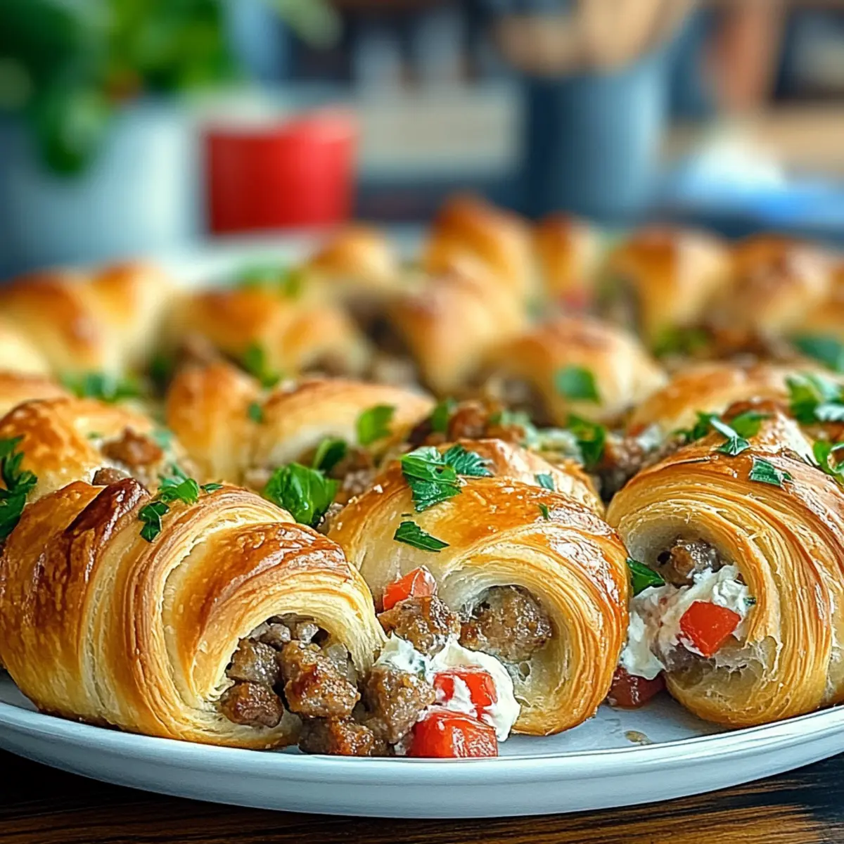Sausage, Rotel & Cream Cheese Crescent Rolls