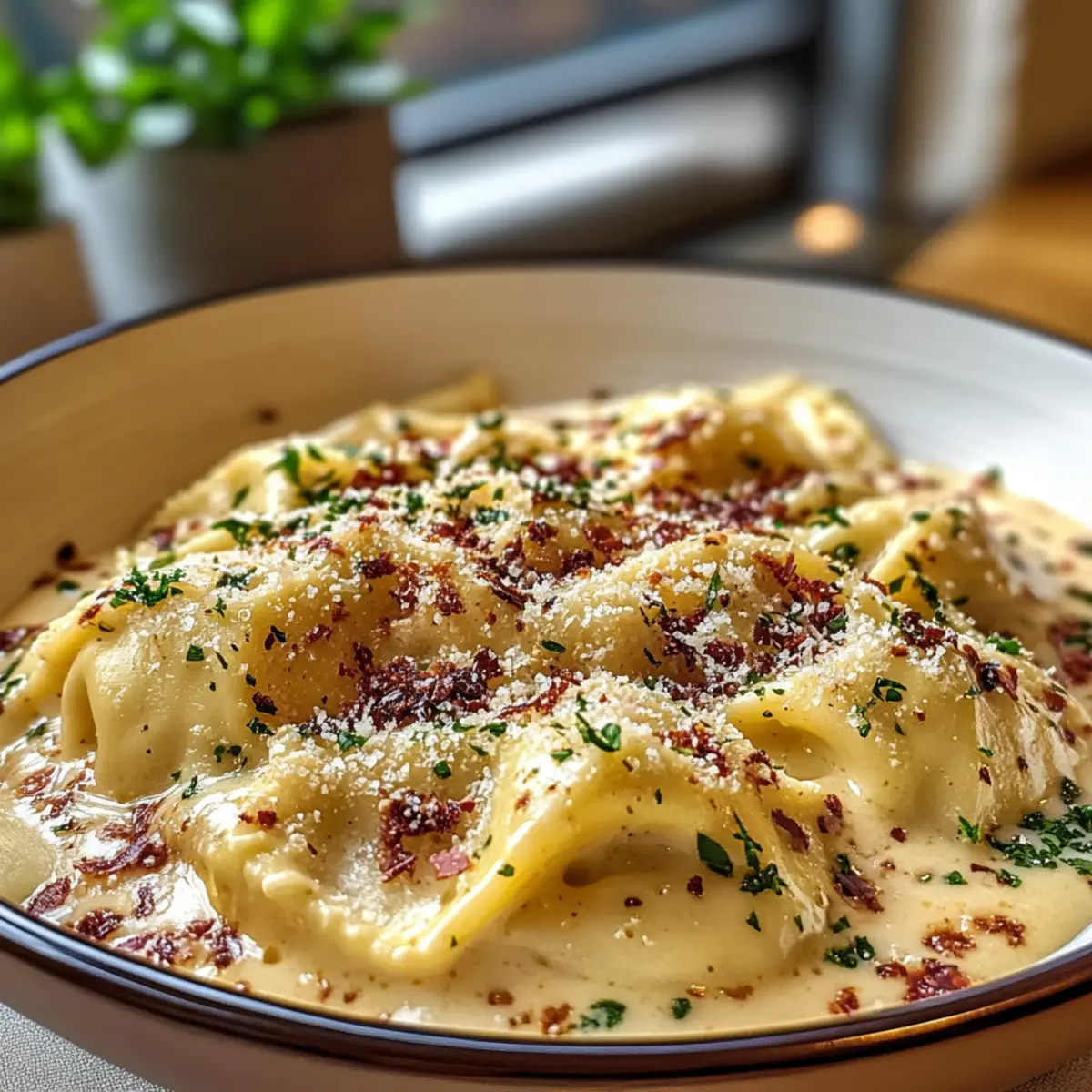Olive Garden Ravioli Carbonara