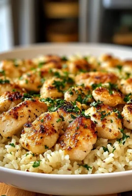 Chicken Scampi with Garlic Parmesan Rice