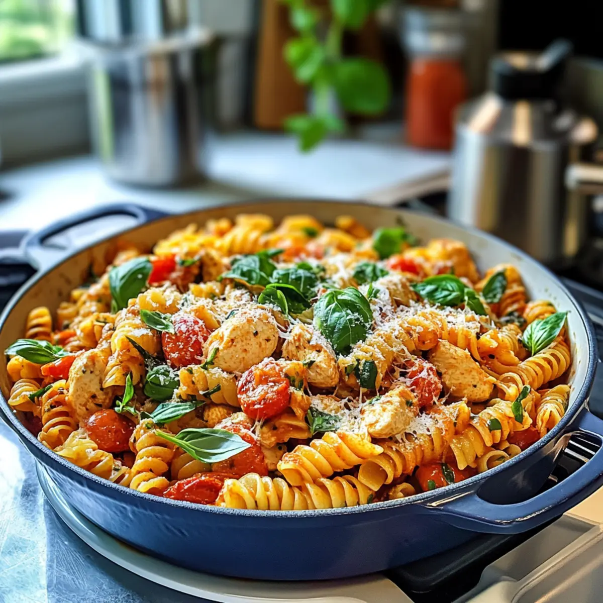 Tomato Basil Chicken Pasta