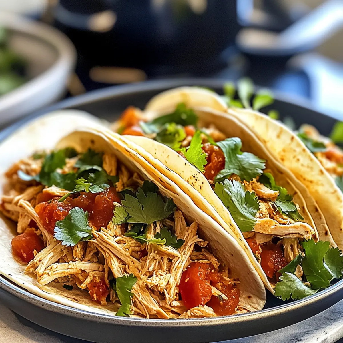 Healthy Crockpot Chicken Tacos