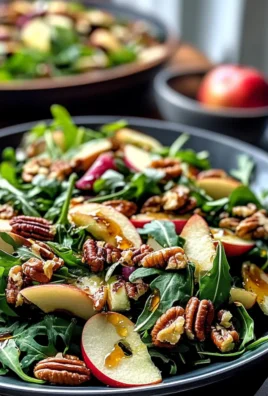 Apple Arugula Salad with Maple Pecans