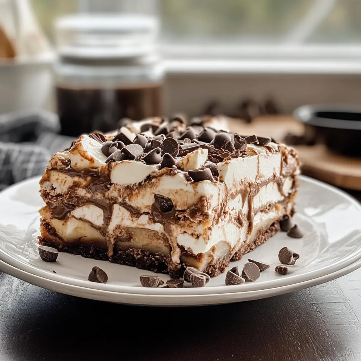 No Bake Hot Chocolate Lasagna