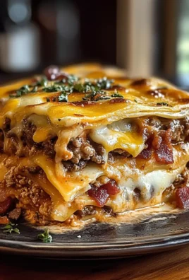 Parmesan Garlic Bacon Cheeseburger Lasagna