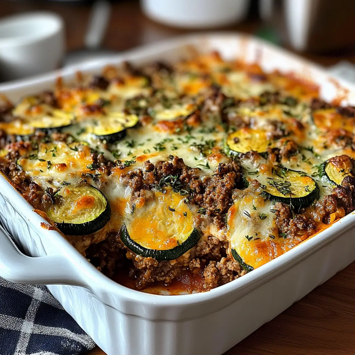 Ground Beef & Zucchini Casserole