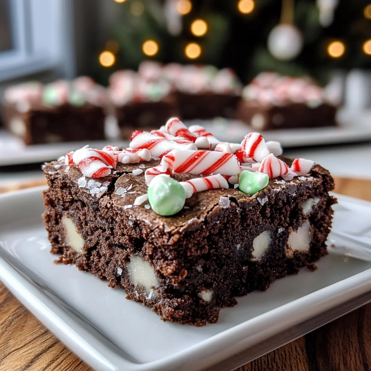 Peppermint Bark Brownies