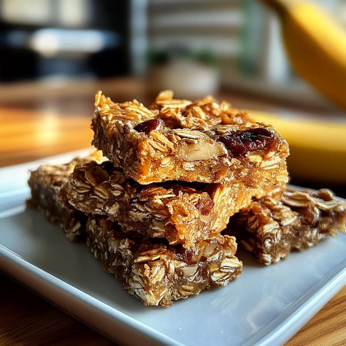 Energizing Banana Oatmeal Bars